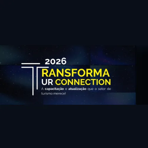 Banner oficial do TransformaTur Connection 2026, evento online de turismo